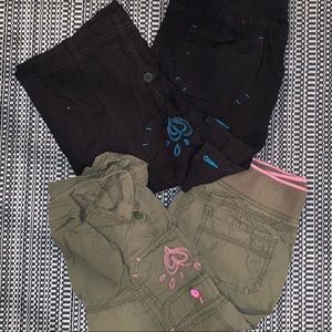 Set of 2 Justice Cargo Capris